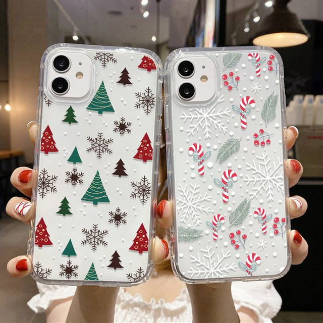 Stoßfeste iPhone Hülle mit Weihnachtsbaum und Neujahr Design für iPhone 16 15 14 13 12 11 Pro Max und Pro Modelle - Bild 1