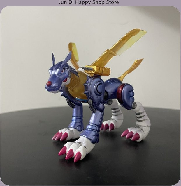 Bandai Digimon Metall Garurumon Anime Figur Statue zur Dekoration - Bild 1