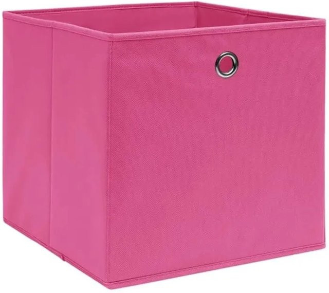 vidaXL Aufbewahrungsboxen aus Vliesstoff, 4 Stück, Pink, B/T/H: 28 x 28 x 28 cm - Bild 1