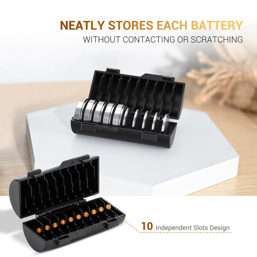 KIWIFOTOS Münzbatteriebehälter in Schwarz für CR2016, CR2025, CR2032, CR2320, CR2325, CR2330, CR2335 - Bild 3
