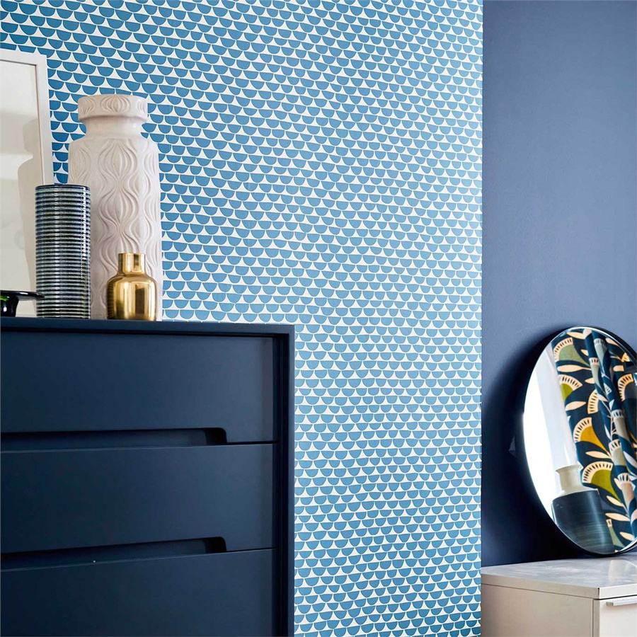 Scion Tapete Kielo Lake Blau Modernes Geometrisches Abstract Design Vlies Tapete - Bild 1