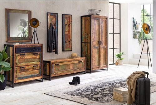 SIT Dielen-Set BALI im Industrial Design aus Holz und Metall, Mehrfarbig - Bild 1