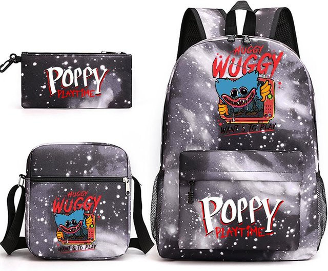 3-teiliges Schulrucksack-Set für Schüler aus Oxford-Stoff in Multicolour mit Schultasche und Federmäppchen - Bild 1