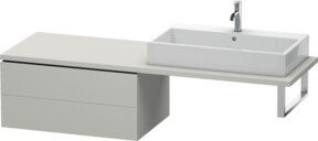 Duravit L-Cube Unterschrank in Beton-Grau mit 2 Schubladen, Wandmontage, Matt - Bild 1
