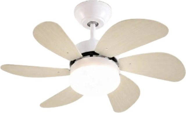 NETTLIFE Deckenventilator aus Metall mit LED-Licht, Fernbedienung und Timer, Farbe: Braun, Durchmesser: 75 cm - Bild 1