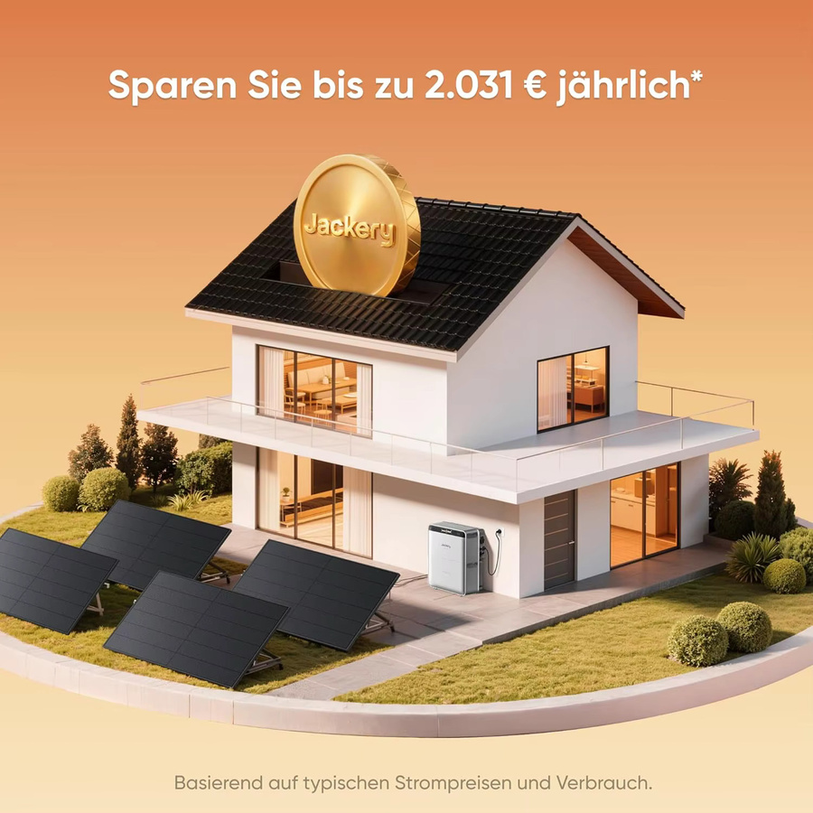 Jackery SolarVault 3 Pro Max Balkonkraftwerk mit 2500 W, 4 MPPT und 4000 W PV-Eingang, erweiterbar bis 15 kWh mit Notstromversorgung - Bild 4