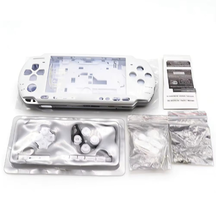 Sony Ersatzgehäuse-Kit für PSP 3000 in Silber mit Knöpfen und Schrauben - Bild 6
