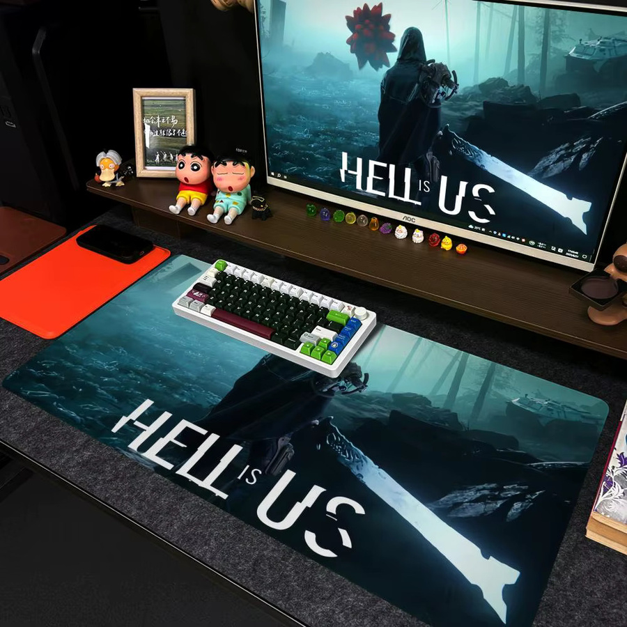 US-Mauspad XXL Gamer-Schreibtischunterlage mit Art Design in Hell, B: 90 cm, T: 40 cm - Bild 2