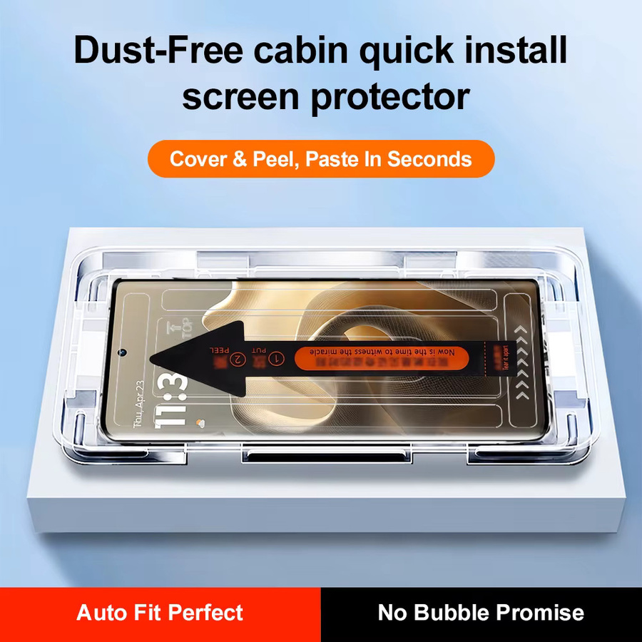 Displayschutz aus Signature Glas für Motorola Edge 60 Fusion, Edge 60 Pro, Edge 70 und Edge 50 Neo, transparent, staubfrei und einfach zu installieren - Bild 1
