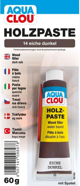 Clou Holzpaste wasserverdünnbar Eiche dunkel 60 g - Bild 1