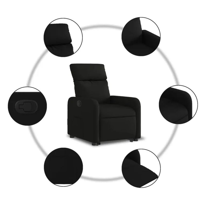 Vidaxl Aufstehhilfe für Sessel für Senioren, Schwarz, Stoffbezogen - Bild 3