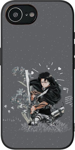 Levi Attack on Titan Eren Jaeger Handyhülle für Samsung Galaxy A05 A06 A12 A13 A14 A23 A25 A26 5G A50 A51 A52 A56 A70 A72 Cover in Grau - Bild 1
