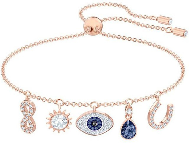 Swarovski Armband, roségoldplattiert, Kristall, Blau, Damen - Bild 1