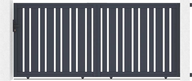 Casanoov Elektrisches Schiebetor Veymont aus Aluminium in Grau mit Ranger C300 Motorisierung, Breite: 350 cm, Höhe: 160 cm - Bild 1