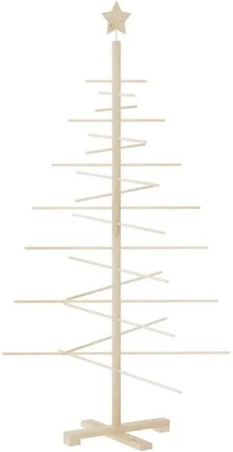 vidaXL Weihnachtsbaum aus Kiefernholz in rustikaler Optik, Höhe: 150 cm - Bild 1