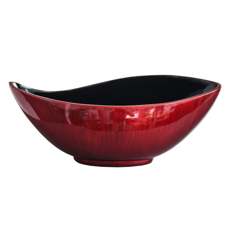 Vivanno Pflanzschale Mondana in Rot aus Fiberglas, B/T/H: 39 x 20 x 16 cm - Bild 2