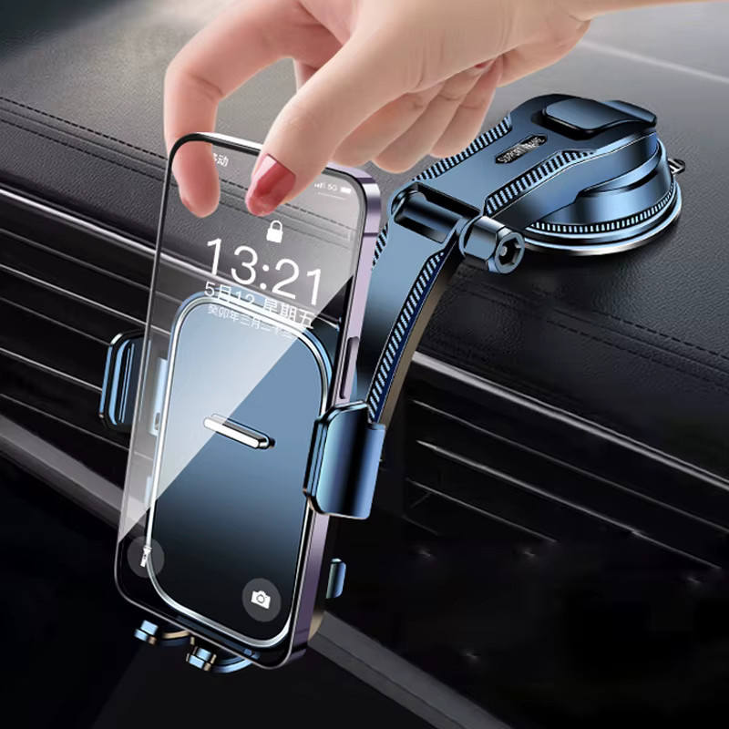 SEAMETAL Universeller Auto-Handyhalter für das Armaturenbrett in Silber mit Anti-Shake-Funktion und GPS-Ständer - Bild 2