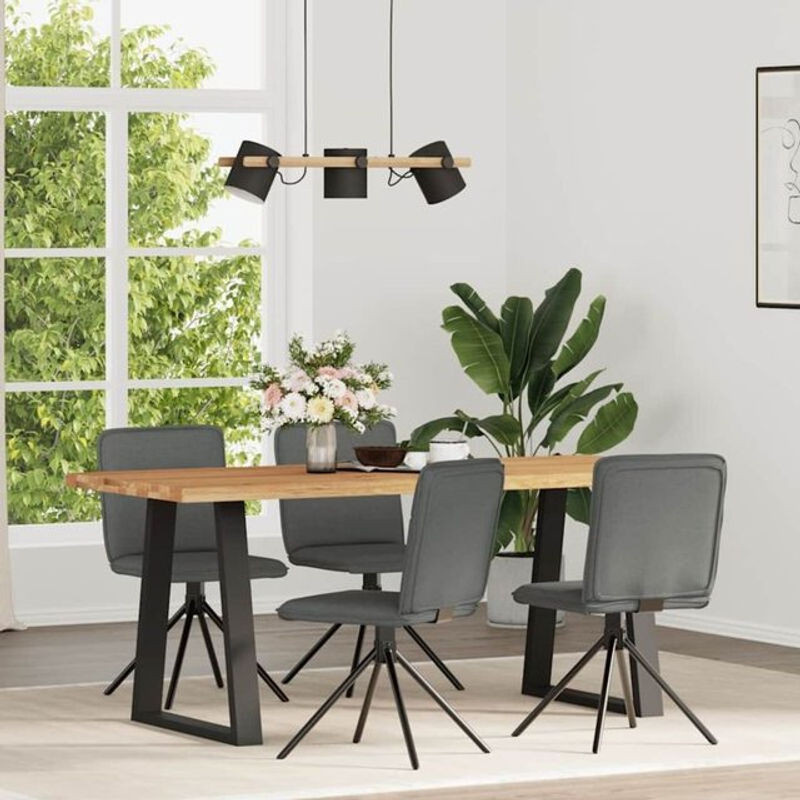 Vidaxl Esszimmerstühle 4er Set Modern in Anthrazit Grau aus Stoff - Bild 1