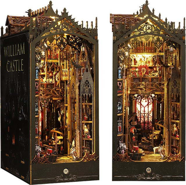 DIY Buch Nook Kit zuuton 3D Holz Puzzle Miniatur Puppenhaus Weihnachts Edition Multicolor - Bild 1
