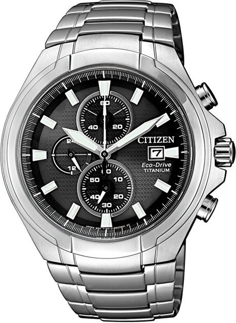 Citizen Chronograph, Solar, Titanium, Schwarz, 42 mm, Herren - Bild 1