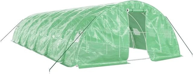 Furnicato Gewächshaus mit Stahlrahmen in Grün, Fläche: 60 m², B/T/H: 12 x 5 x 2,3 m - Bild 1