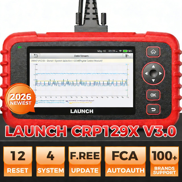 LAUNCH X431 CRP129X V3.0 OBDII Diagnosegerät Kfz-Scanner in Rot - Bild 1