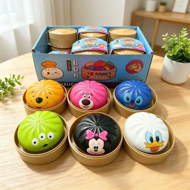 Disney Dumpling Steamer Blind Box, Squishy-Brötchen-Spielzeug, Bunt, ab 3 Jahre - Bild 1
