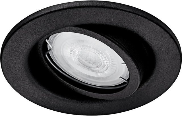 Philips Fresco LED-Einbauleuchte für Außenbereiche, GU10, 4,6 W, Schwarz, Warmweiß, IP23 - Bild 1