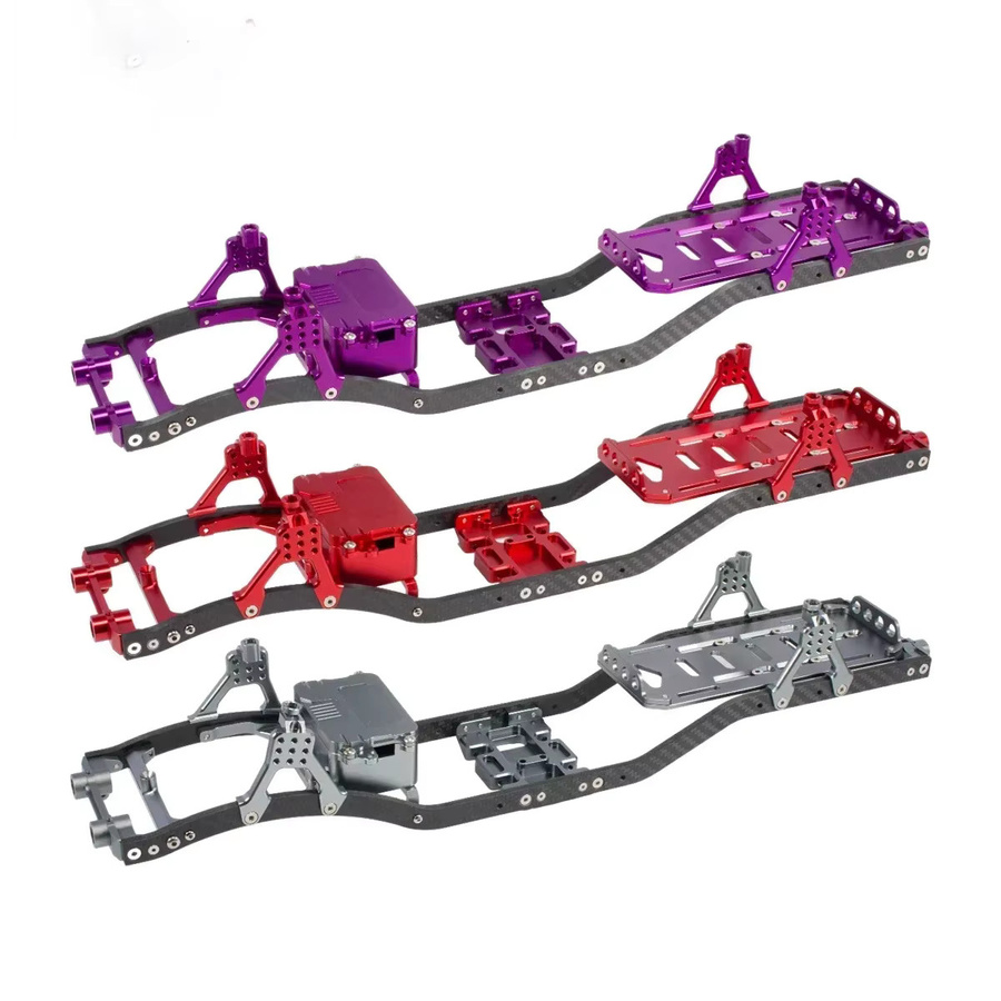 MALOM RC SCX10 Chassis-Set für 1/10 RC Crawler, Schwarz, Metall - Bild 3
