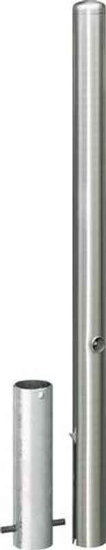 Moravia BERLIN 78 Absperrpfosten aus Edelstahl in Silber, Höhe: 120 cm, Durchmesser: 7,6 cm - Bild 2