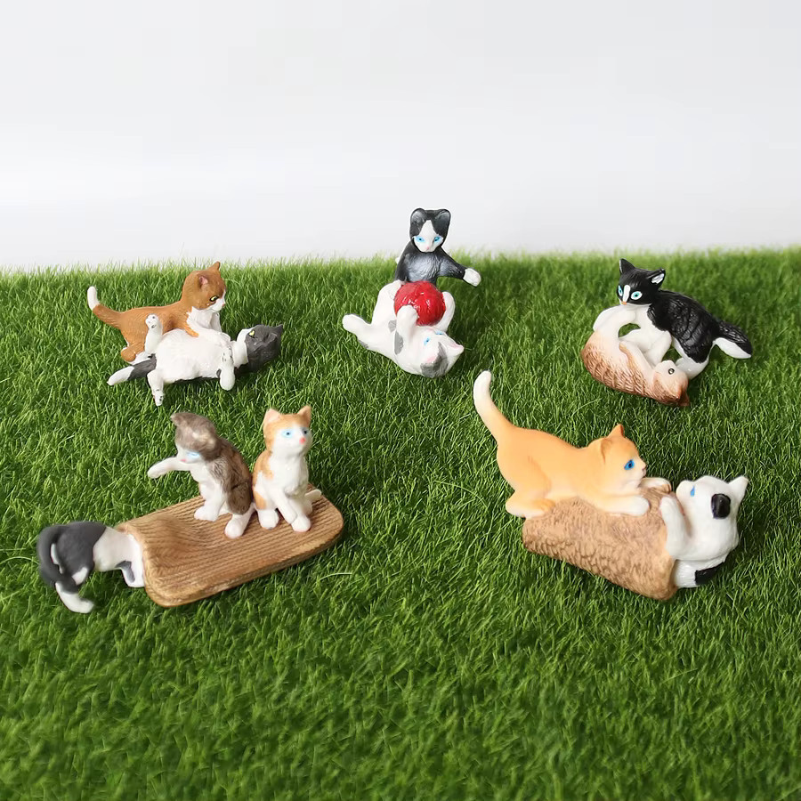 SODOFIGURES Katzen-Kätzchen-Figuren, Einzelfigur, Kunststoff, Bunt / Mehrfarbig - Bild 2