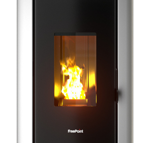 Freepoint Pelletofen One WiFi-fähig Stahl Weiß 7 kW - Bild 4