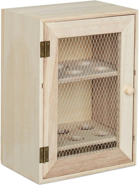 Relaxdays Eierschrank aus Holz in Natur Beige mit 2 Ebenen und 12 Mulden, B/T/H: 25 x 18 x 12 cm - Bild 1