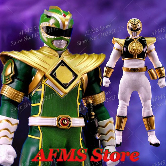 Hot Toys Dinosaurier Squad Team Green Ranger V2 White Ranger, Sammlerfigur, Maßstab 1:12 - Bild 1