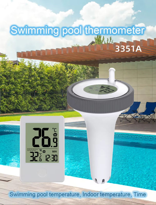Digitales schwimmendes Thermometer von meterk, wasserdichtes Thermometer für Schwimmbad, Spa, Aquarium und Außenbereich - Bild 2