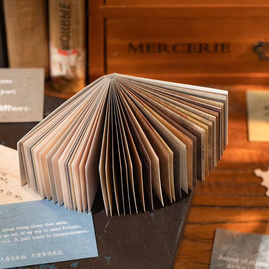 50 Blatt Vintage Scrapbook-Papier mit englischer Poesie für Journaling und DIY-Bastelprojekte, Mehrfarbig - Bild 4