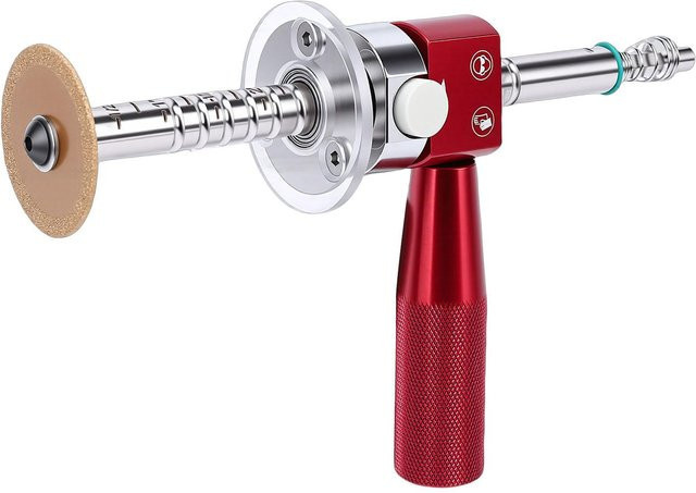 Musysh Internes PVC ABS Rohrschneider Werkzeug Set für Bohrmaschine mit Griff und Schneidrad, Farbe: Rot, Schaft: 1/4 Zoll, Einstellbar: 6-105 mm - Bild 1