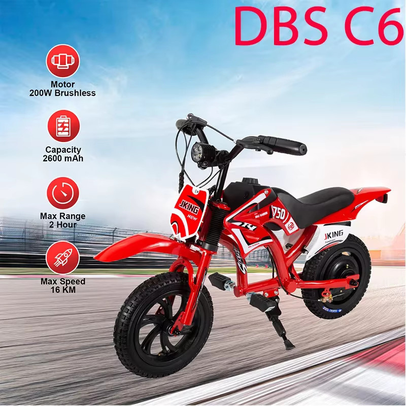 JKING C6 Kinder-Elektromotorrad, E-Bike, Rot - Bild 4