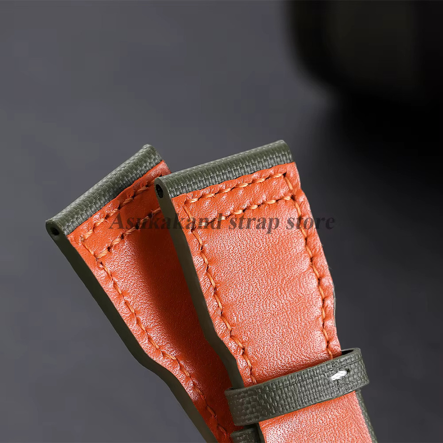Uhrenarmband Nylon-Canvas-Rindsleder, Bunt, Unisex - Bild 1