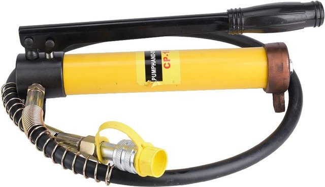 Aimo 10T Manuelles Hydraulikpumpenset Kurzheber aus Stahl in Gelb für die Autoreparatur - Bild 1
