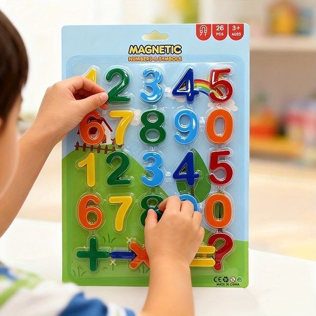 Bunte Lernaufkleber zur Erkennung arabischer Ziffern aus Kunststoff für Kinder - Bild 1