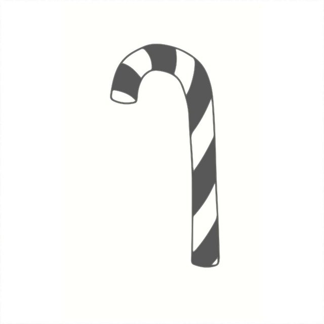 May&Berry Stempel Zuckerstange weiß B: 3,5 cm, H: 5,5 cm - Bild 1