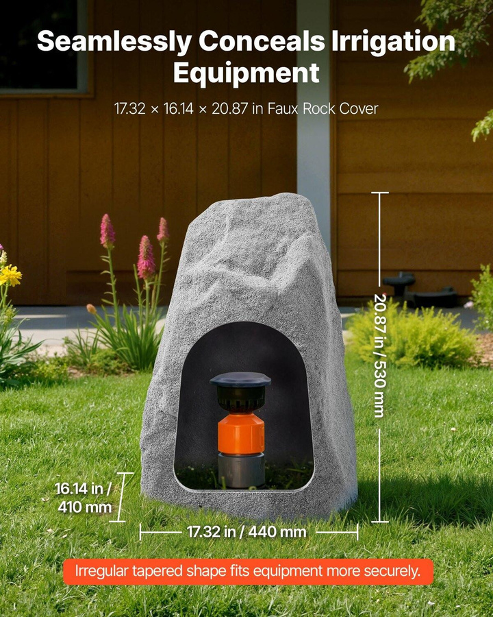 Buying Solutions, MB Künstlicher Felsen zur Abdeckung von Brunnenpumpen im Außenbereich, Grau, aus Polyethylenharz und HDPE - Bild 2