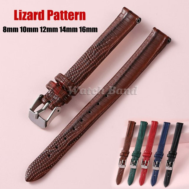 Uhrenarmband Leder, Eidechsenmuster, Unisex - Bild 1