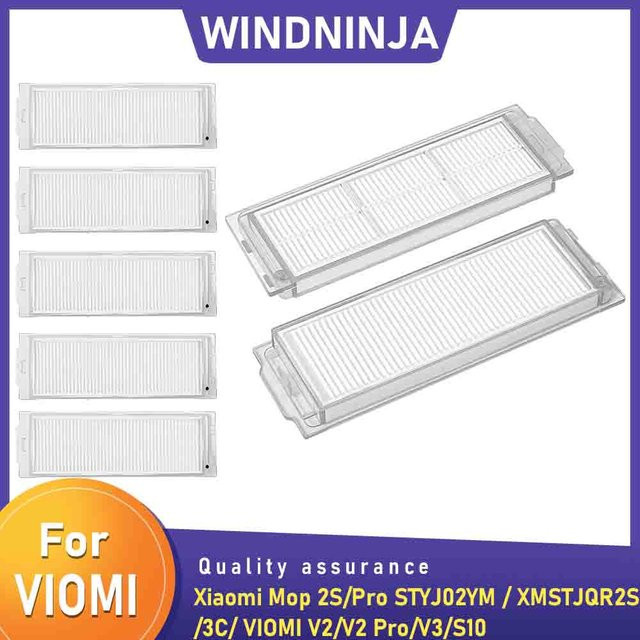 WINDNINJA Hepa-Filter Ersatz für Xiaomi S10 Mijia 3C Mop P 2S Pro STYTJ02YM XMSTJQR2S Viomi V2 PRO V3 SE Roboter Reiniger Zubehör in Weiß - Bild 1