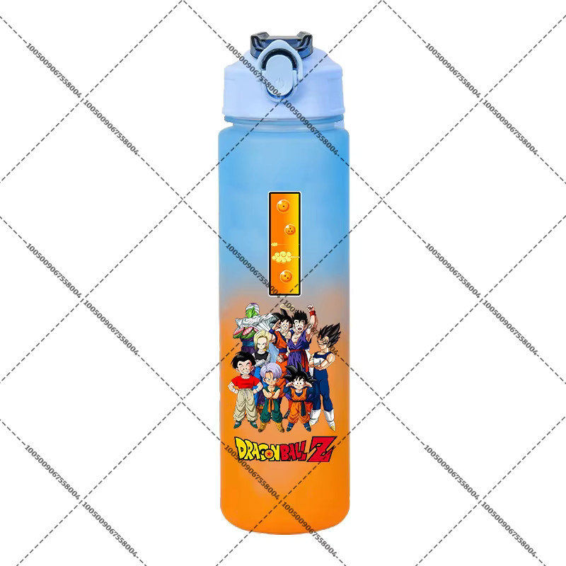 Bandai Dragon Ball Trinkflasche mit Anime-Druck, bunter Strohhalmbecher für Kinder, 750 ml - Bild 2