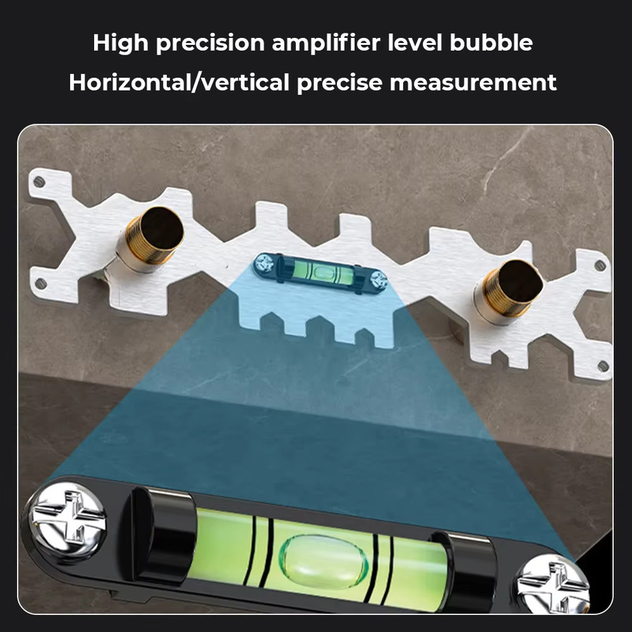 BAOLIAN 15-in-1 Multifunktions-Sanitärschlüssel mit Nivellierung und verstellbarer Funktion für die Installation von Badezimmerrohren und Reparaturen - Bild 3