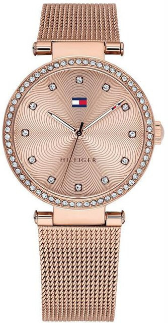 Tommy Hilfiger Damenuhr, Quarz, Edelstahl, Roségold, 32 mm, Diamantbesetzt - Bild 1