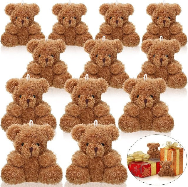 Linyi toy Mini-Plüschbären, Stofftier Spielzeug, braun, 24-teiliges Set - Bild 1
