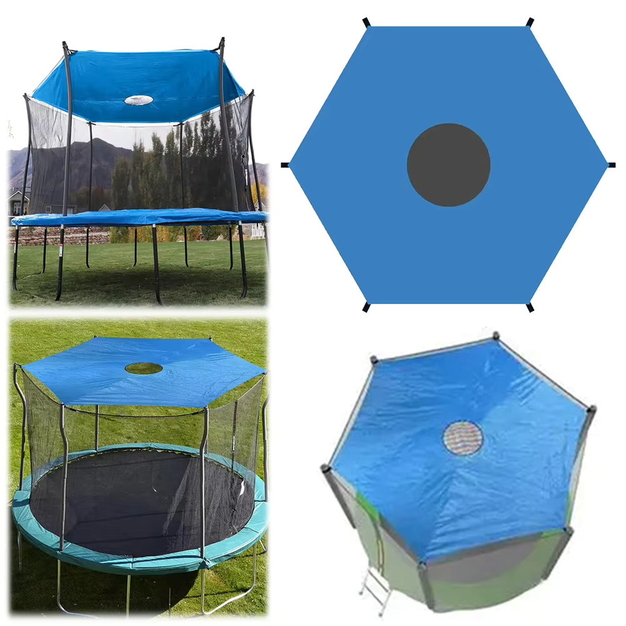 APWIKOGER Wasserdichte Trampolin-Sonnenschutzabdeckung in Blau - Bild 2